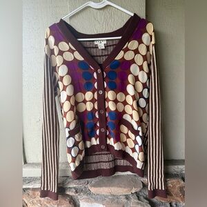 Marni Multicolor Polka Dot Cardigan 70s vintage vibes